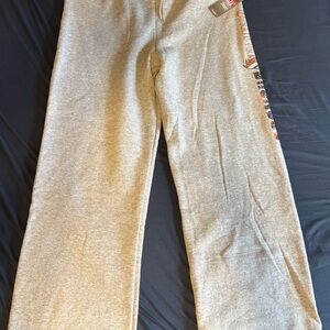 NFL Denver Broncos Women’s Gray Wide Leg Sweatpants sz Large NWT